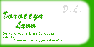 dorottya lamm business card